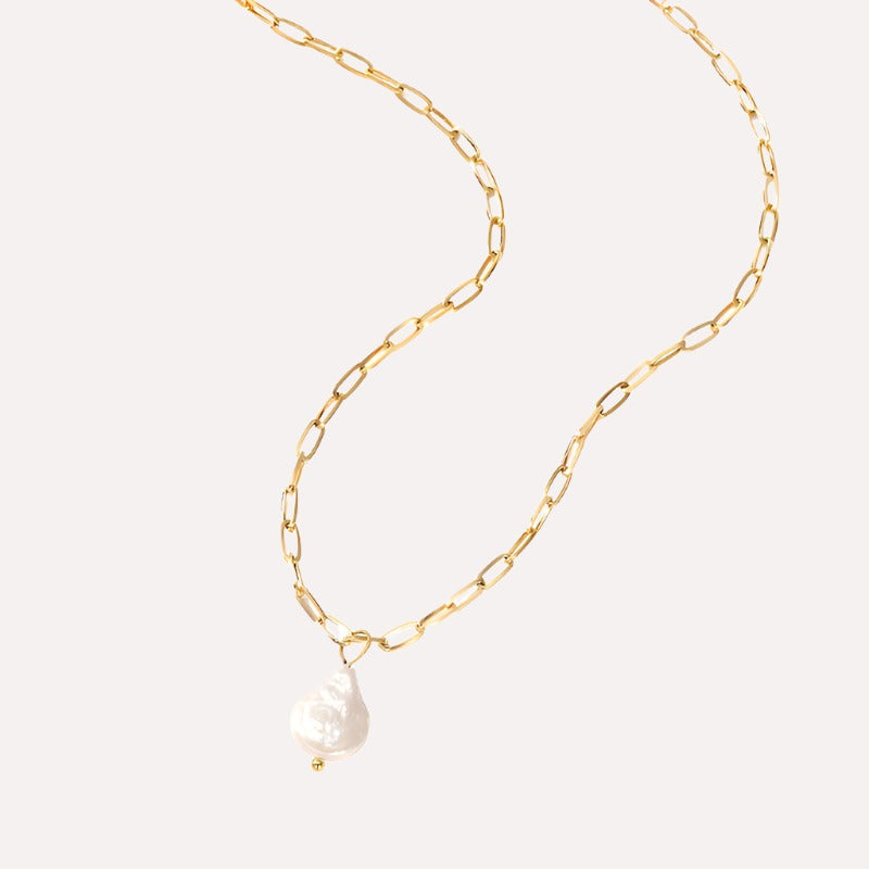 Hanalei Pearl Coin Paperclip Necklace (Bundle)