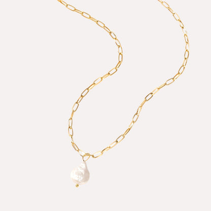 Hanalei Pearl Coin Paperclip Necklace (Bundle)