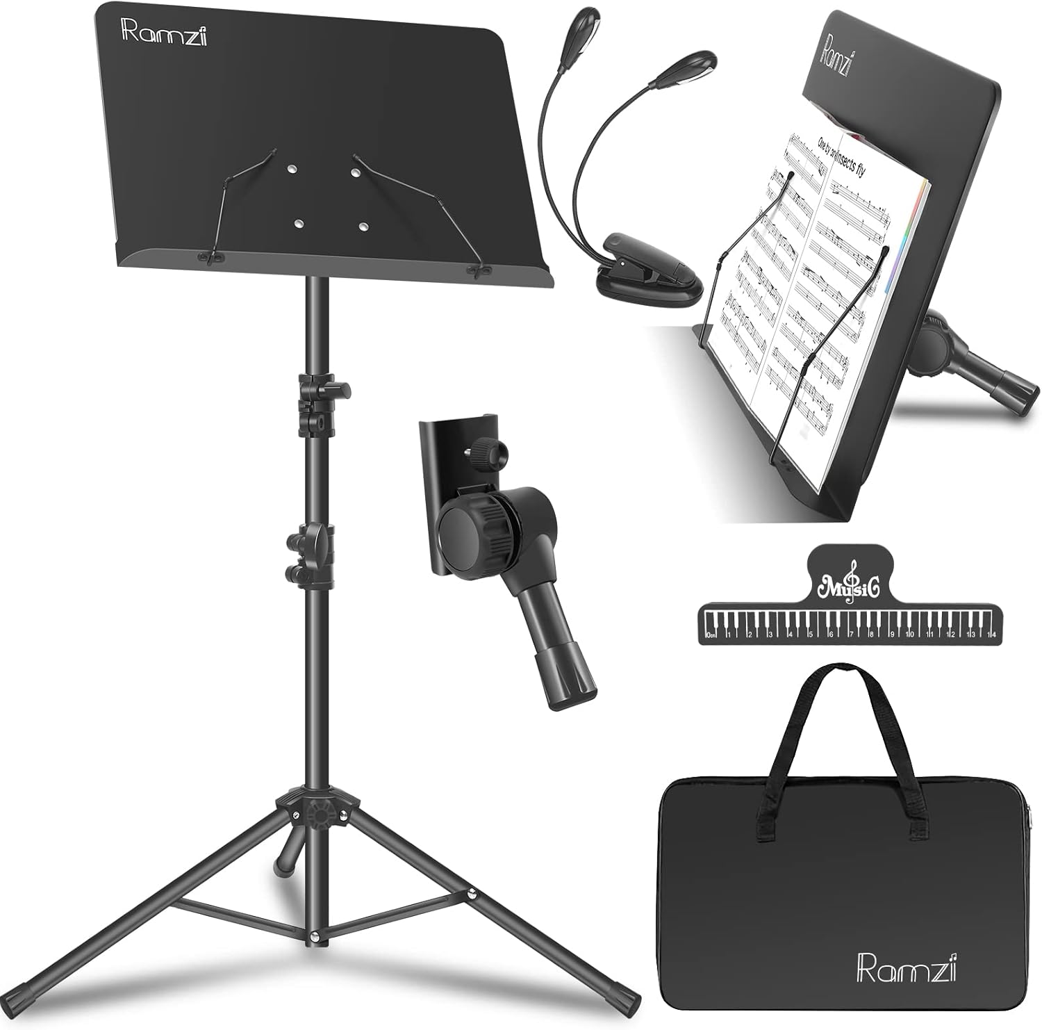 Adjustable Sheet Music Stand with Carrying Bag