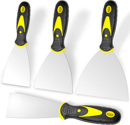 4-piece stainless steel putty knife