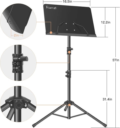 Adjustable Sheet Music Stand with Carrying Bag