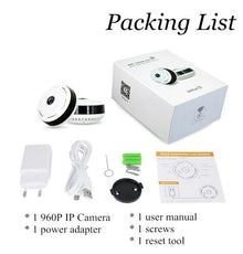 Wireless panoramic CCTV camera with infrared night vision