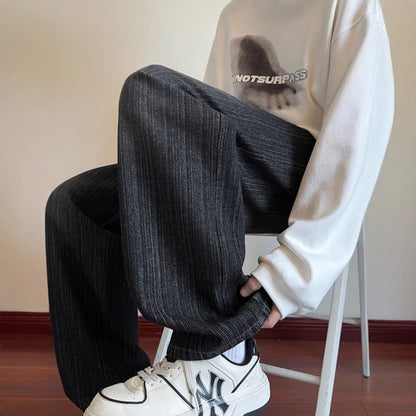 Men's Fashionable Plus-Size Straight Leg Denim Trousers