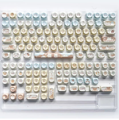 Milk Tea Little Bear Mechanical Keyboard Keycaps