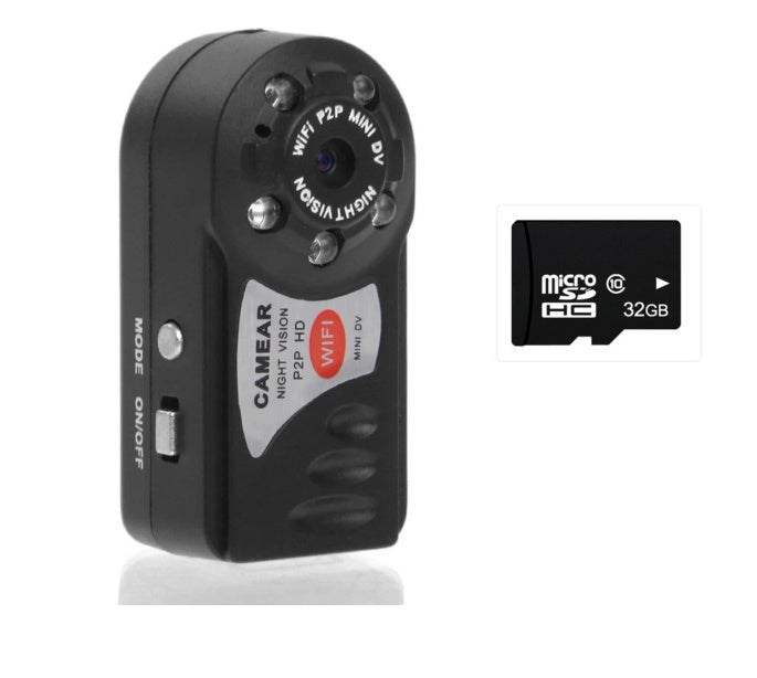 Wireless mini camera for real-time remote monitoring via smartphone