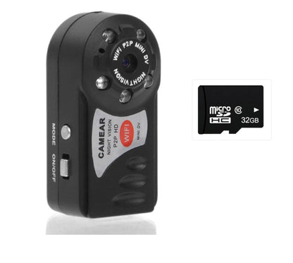 Wireless mini camera for real-time remote monitoring via smartphone