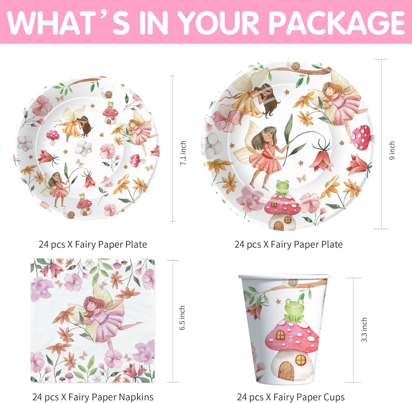 Fairy Party Decorations Tableware