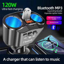 Bluetooth car cigarette lighter splitter with dual USB QC 3.0 and FM transmitter