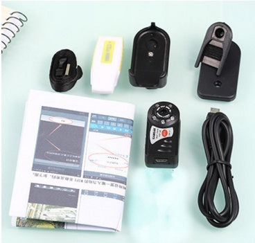 Portable mini security camera with WiFi and memory card slot