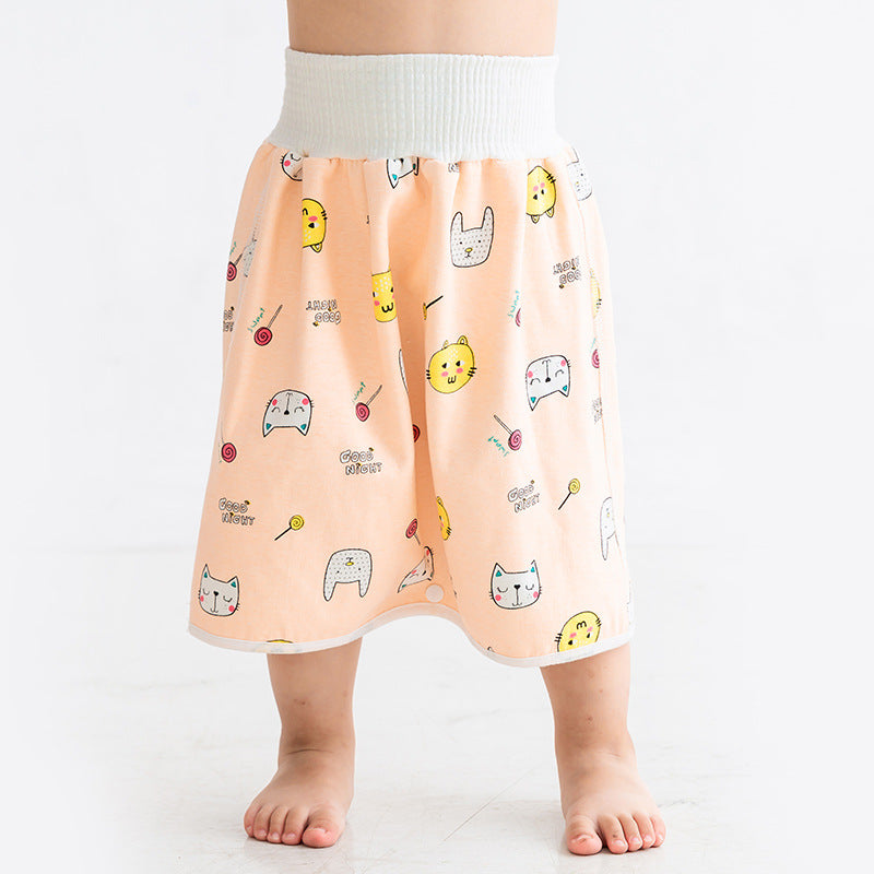 Baby Waterproof Skirt Baby Diapers Training Pant Waterproof Leak-proof Washable Cotton