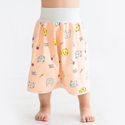 Baby Waterproof Skirt Baby Diapers Training Pant Waterproof Leak-proof Washable Cotton