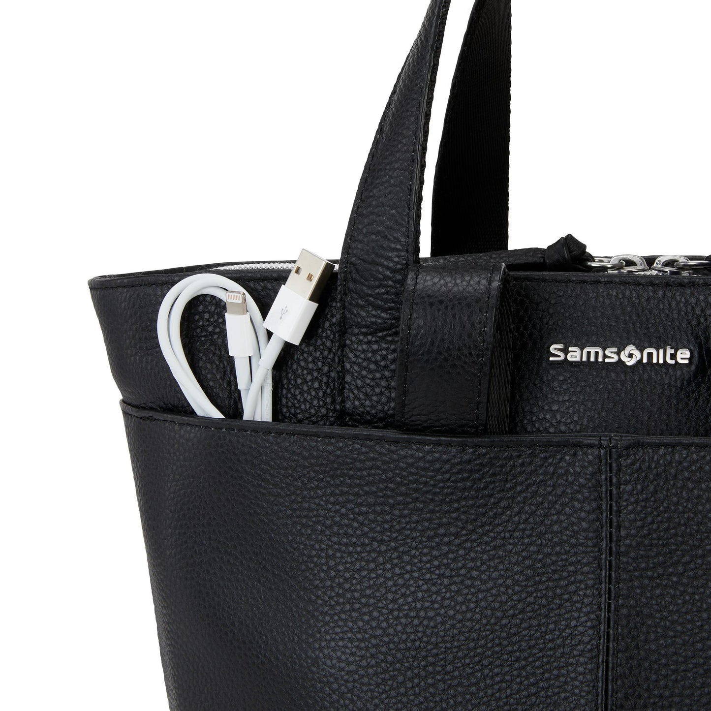 Samsonite Business Convertible Leather Backpack - Black