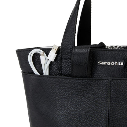 Samsonite Business Convertible Leather Backpack - Black