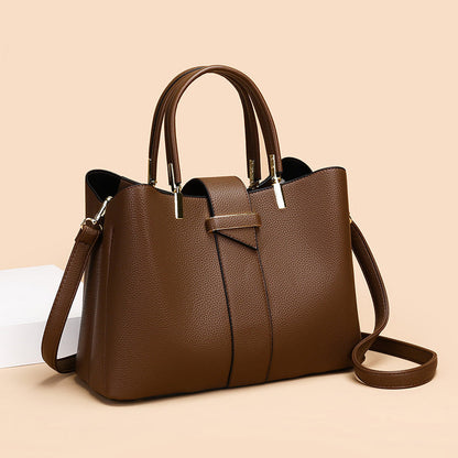Women's retro bucket handbag with adjustable crossbody strap