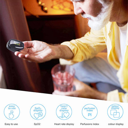 Advanced blood oxygen monitor with perfusion index and pulse rate