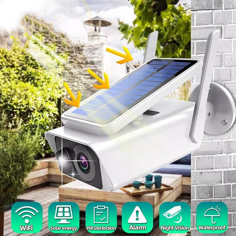 Wireless WiFi solar rechargeable battery camera for outdoor use