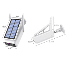 Solar powered gun-style security camera with aluminum body