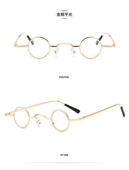 Super Small Round Frame Retro Sunglasses For Men Women Prince Glasses Hip Hop Sunglasses