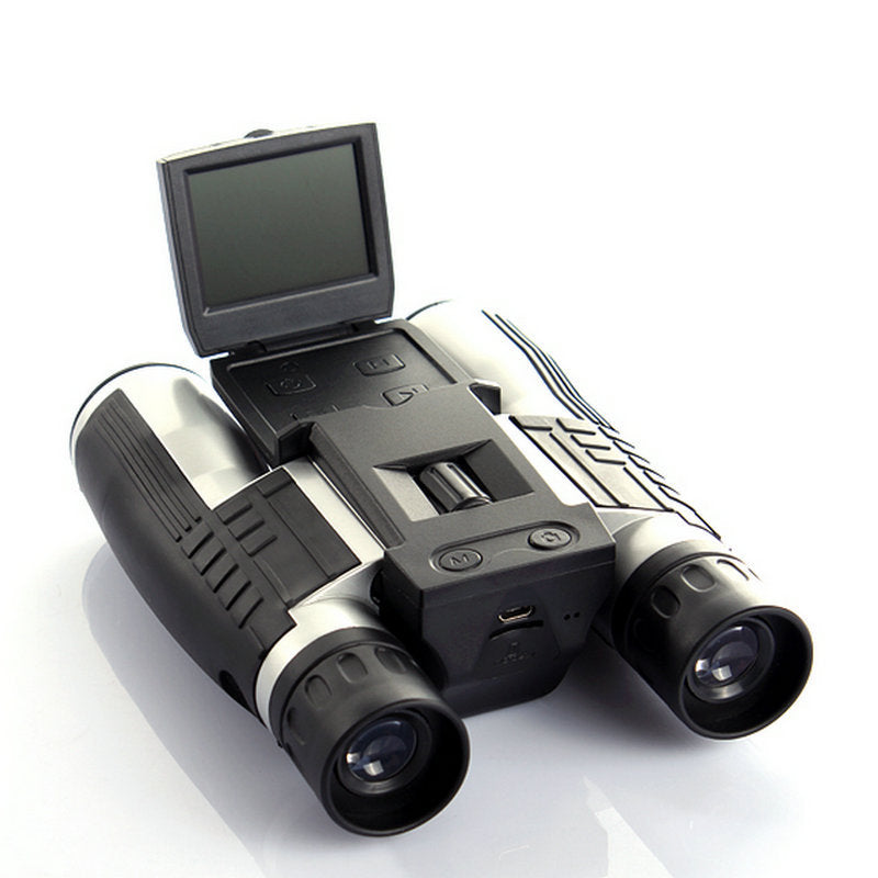 Digital HD camera binoculars with 10X magnification and built-in display