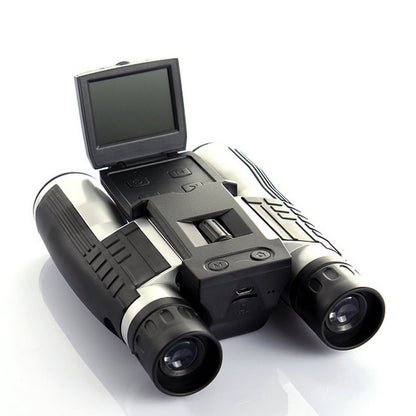 Digital HD camera binoculars with 10X magnification and built-in display