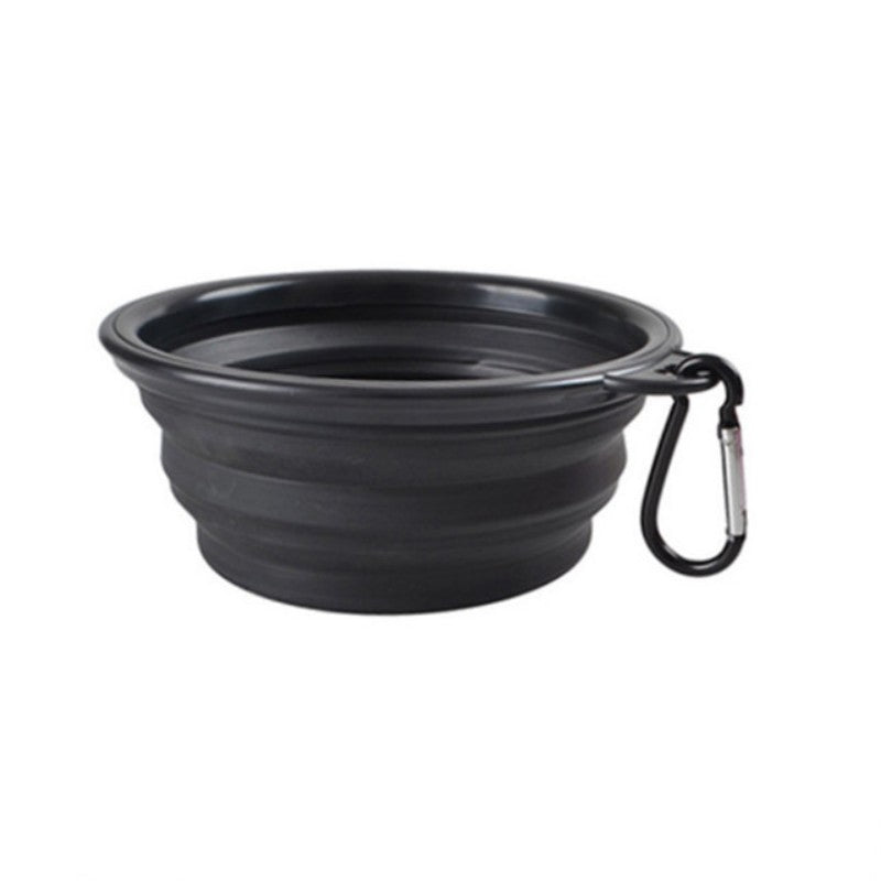 Pet Silicone Dog Food Water Bowl Travel Portable Folding  Supplies