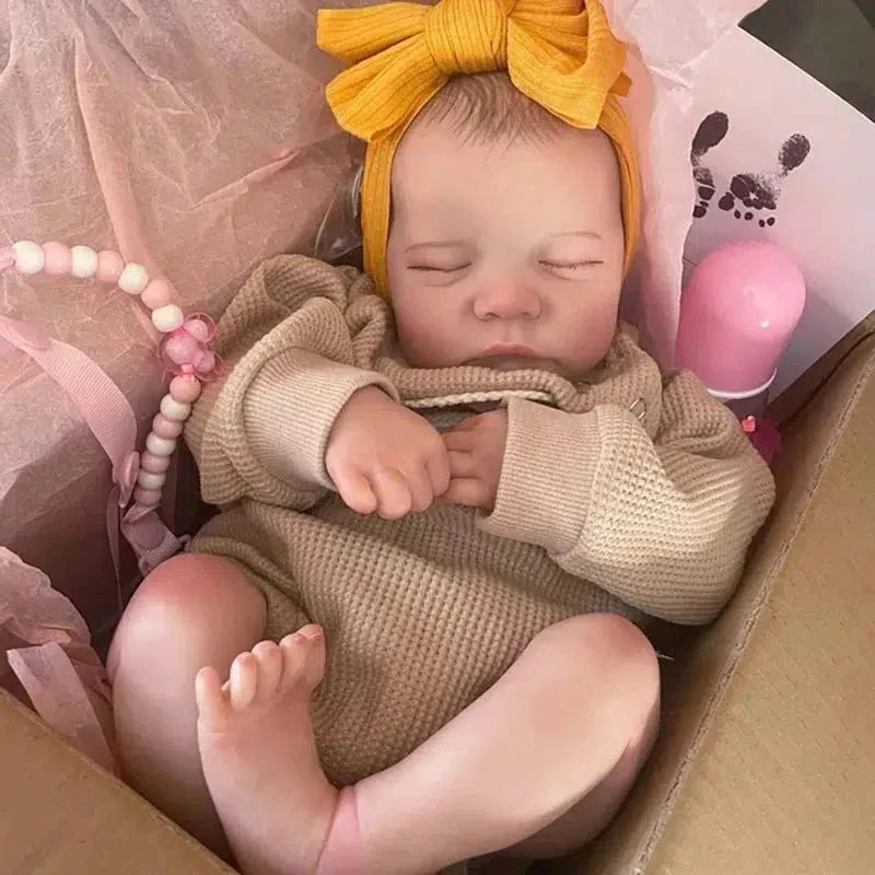 17-Inch Levi Reborn Baby Doll Finished Sleeping Vinyl with 3D Skin