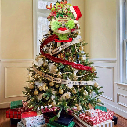 Christmas Plush Wreath, Christmas Decorations Front Door Decoration Wreath, Christmas Wreath Artificial Garland with Berries Pine Cones for Garden Home Festival, kitchen, wall, fireplace, shop window, living room, bedroom, garden, windowsill, along a stai