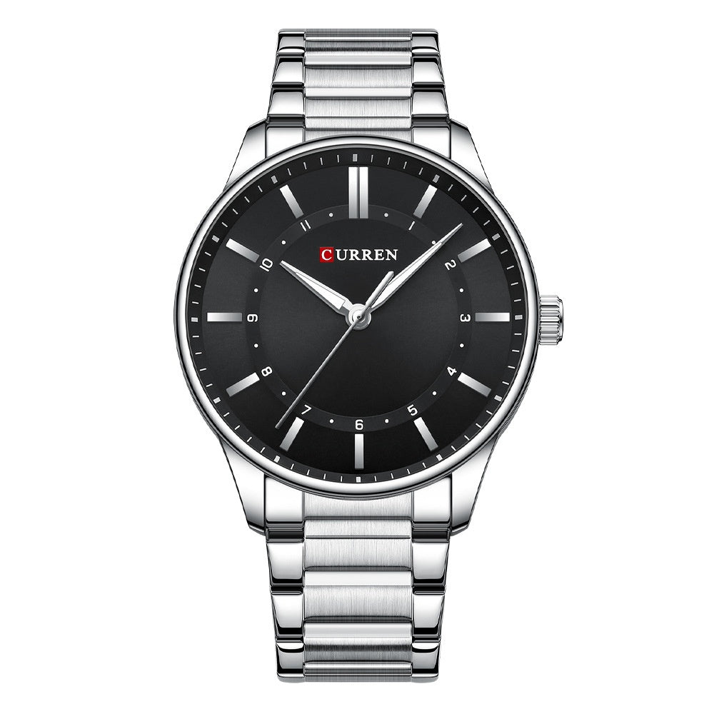 Mens Round Large-Dial Waterproof Watch