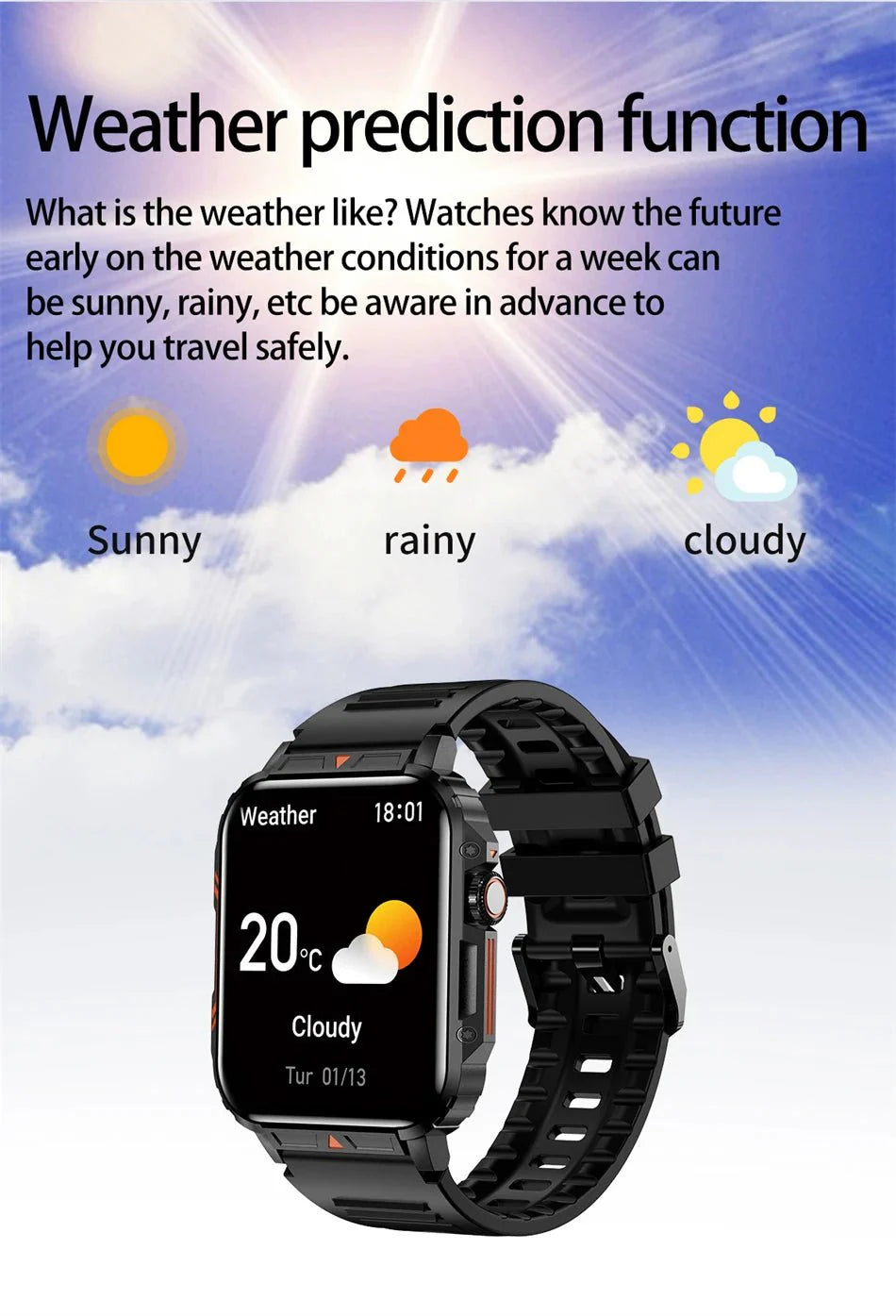 1.95" Outdoor Smartwatch | Bluetooth Call | IP68 Fitness Watch