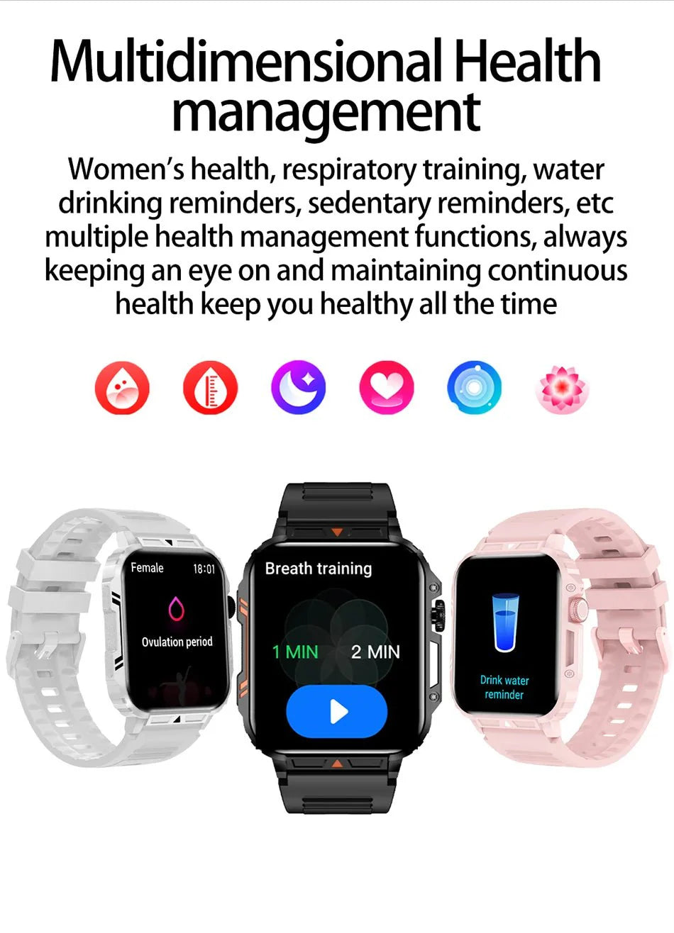 1.95" Outdoor Smartwatch | Bluetooth Call | IP68 Fitness Watch