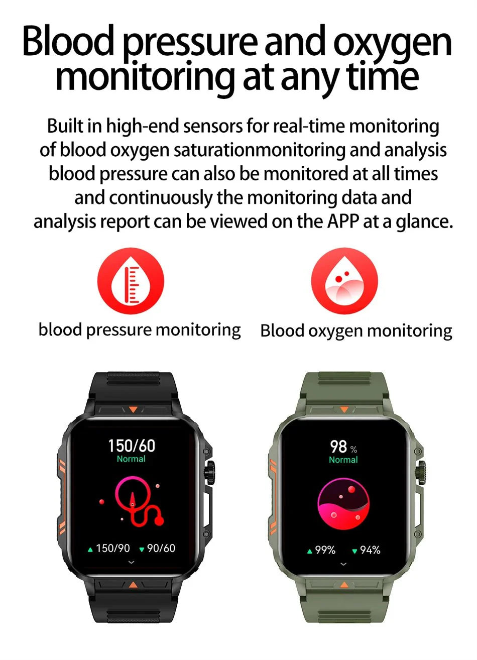1.95" Outdoor Smartwatch | Bluetooth Call | IP68 Fitness Watch