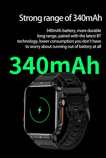 1.95" Outdoor Smartwatch | Bluetooth Call | IP68 Fitness Watch