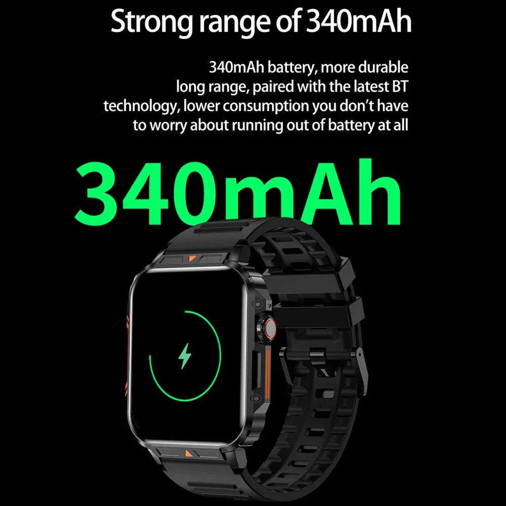 1.95" Outdoor Smartwatch | Bluetooth Call | IP68 Fitness Watch