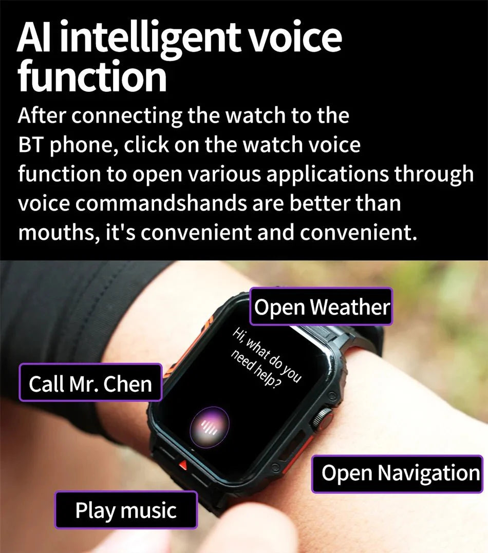 1.95" Outdoor Smartwatch | Bluetooth Call | IP68 Fitness Watch
