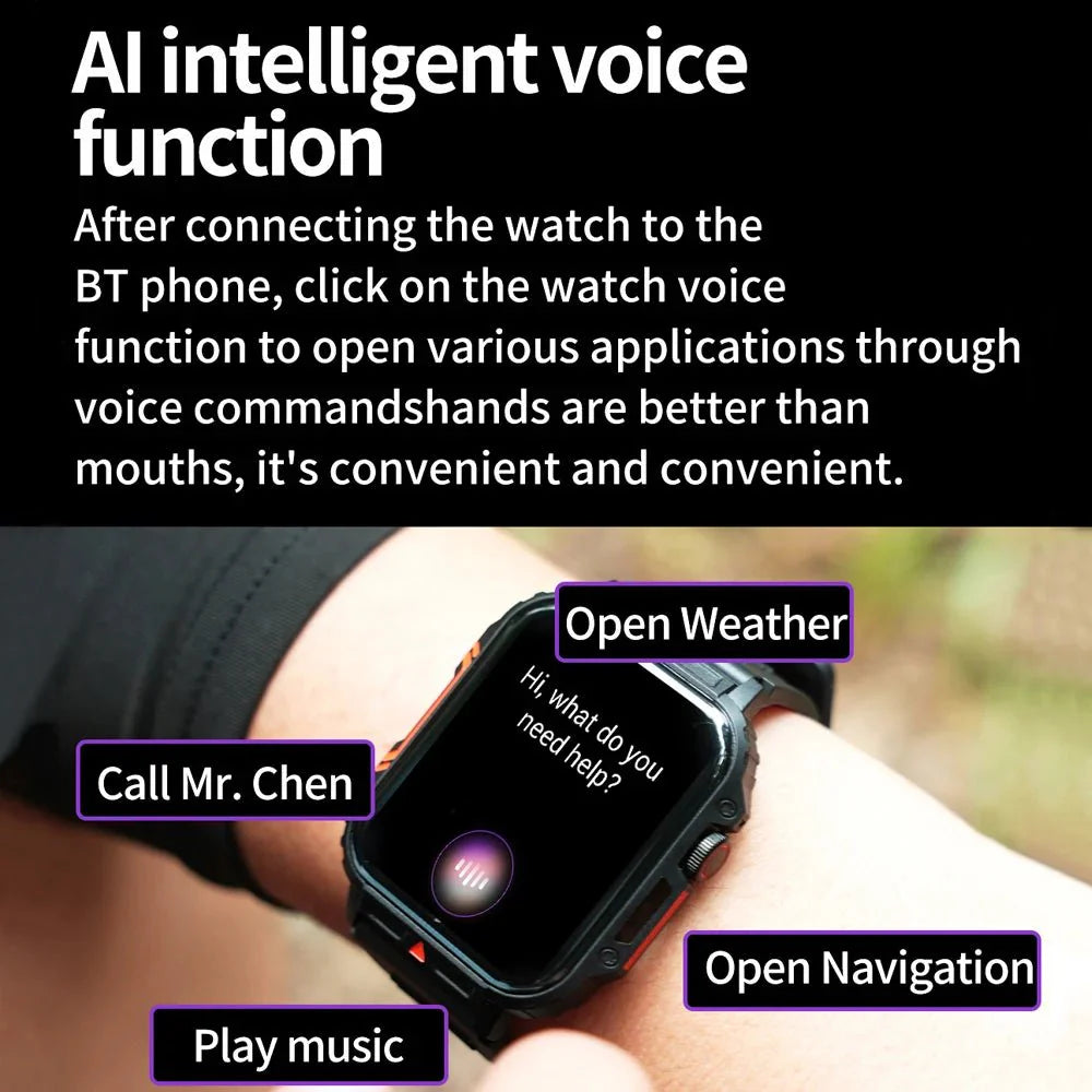 1.95" Outdoor Smartwatch | Bluetooth Call | IP68 Fitness Watch