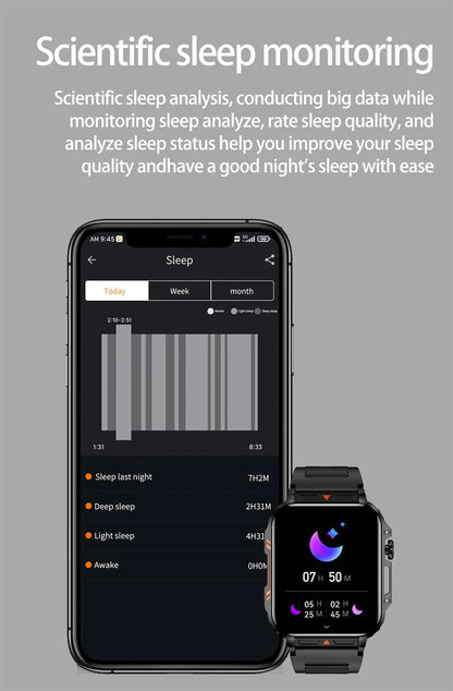 1.95" Outdoor Smartwatch | Bluetooth Call | IP68 Fitness Watch