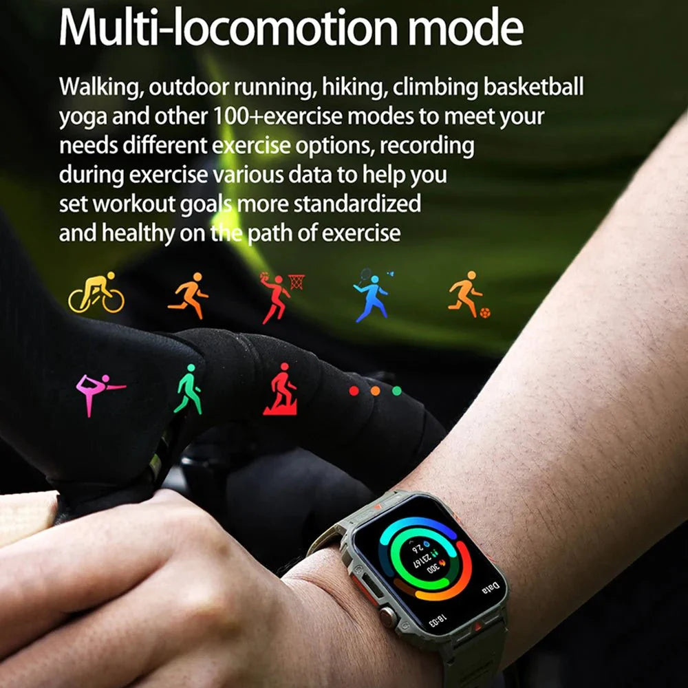 1.95" Outdoor Smartwatch | Bluetooth Call | IP68 Fitness Watch