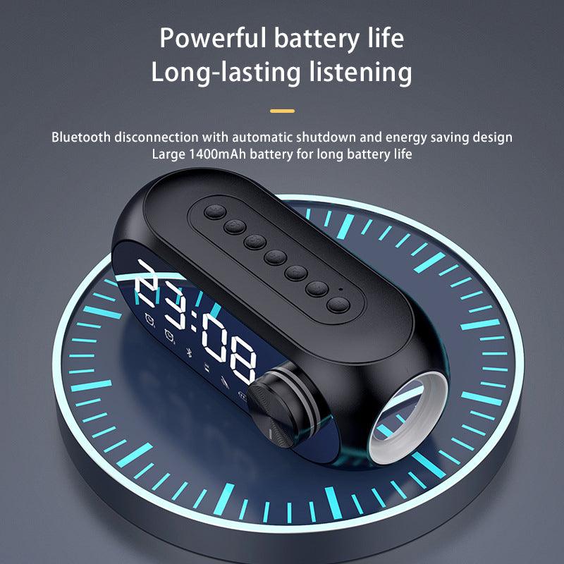 Wireless Bluetooth Speaker With Clock Alarm RGB Lights
