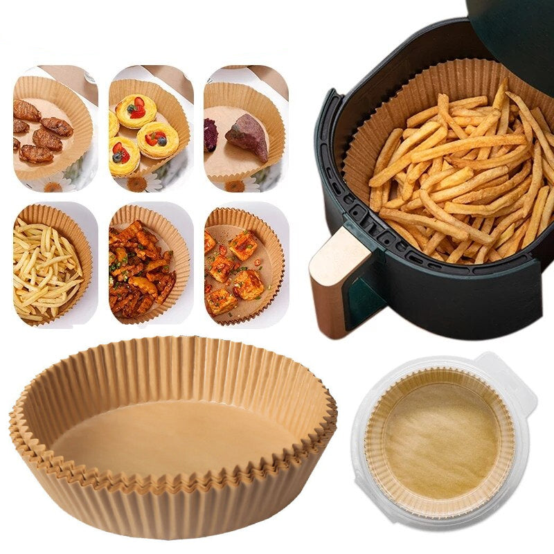 Globetrek° AirFryer Liner: Disposable Paper Liner for Air Fryer