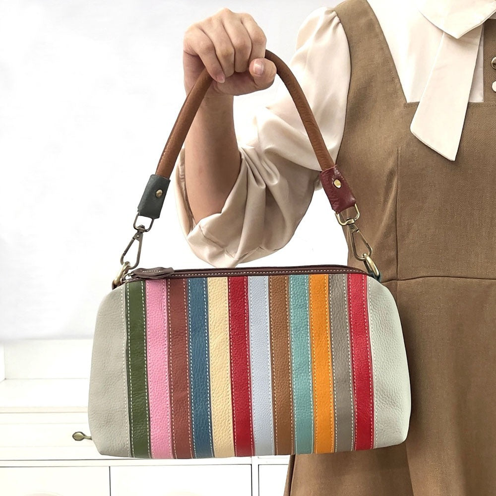 Genuine leather crossbody handbag for women front view