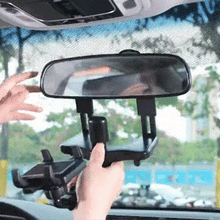 Luxora Universal Car Rearview Mirror Hands Free Phone Holder