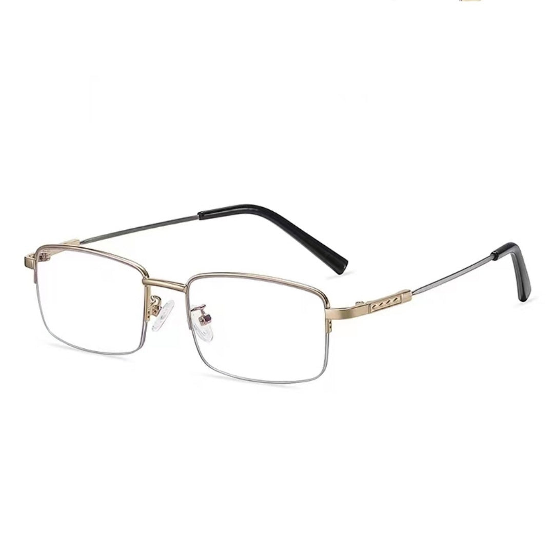 LJGOOD  Racing High Qilan Same Half Frame Glasses Men's And Women's Anti Blue Light Goggles Presbyopia Glasses 2358