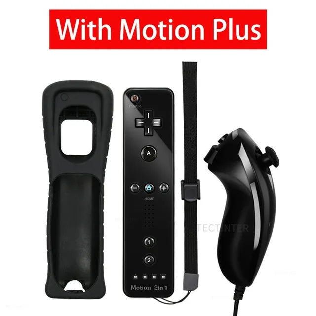 2 in 1 Wireless Remote Controller Compatible with Nintendo Wii/ Wii U With Motion Plus Bluetooth Gamepad Controle For Wii Nunchu