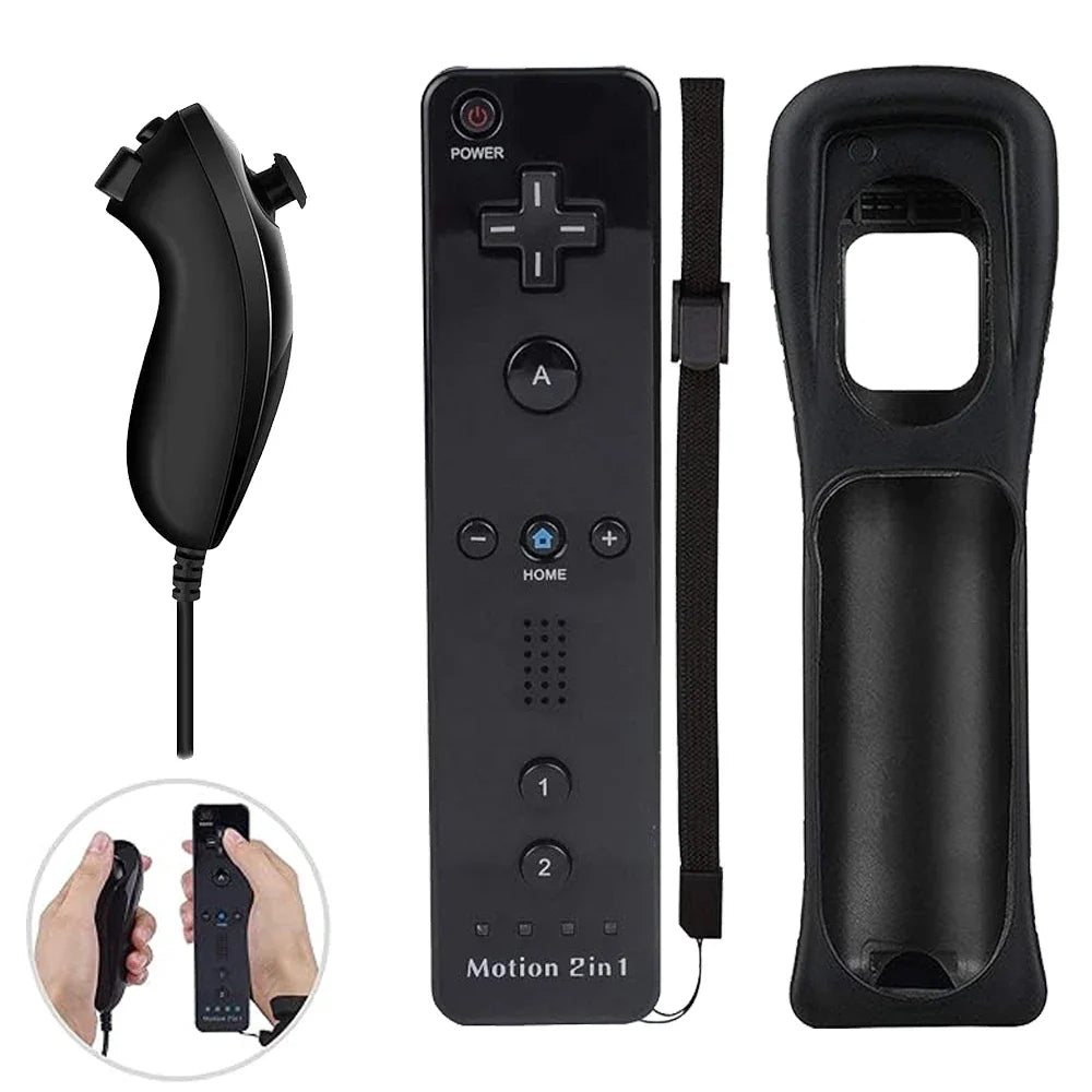 2 in 1 Wireless Remote Controller Compatible with Nintendo Wii/ Wii U With Motion Plus Bluetooth Gamepad Controle For Wii Nunchu