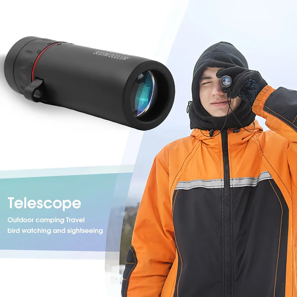 2000x25 HD Monocular Telescope with Mobile Phone Holder for Camping, Birdwatching, and Outdoor Zoom Photography