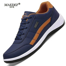 Maedef Shoes for Men Leather Sneaker in waterproof black design