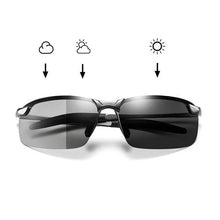 Photochromic Sunglasses Men Polarized in black frame for driving

