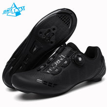 Lixingming Cycling Shoes Road Bike Men with SPD cleats in black