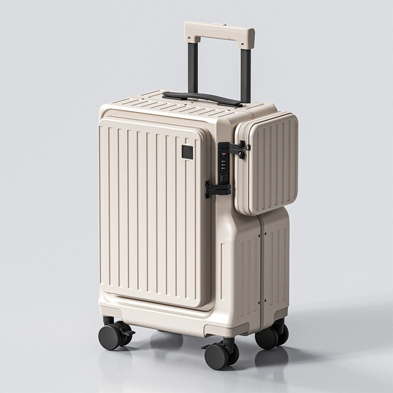 Front opening carry-on suitcase
