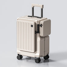 Front opening carry-on suitcase